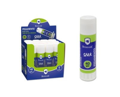 Bismark Barra de Pegamento 40gr - Multiusos - Sin Disolventes - Uso Escolar