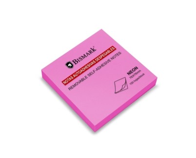 Bismark Bloc de 100 Notas Adhesivas 76x76mm - Color Magenta Neon