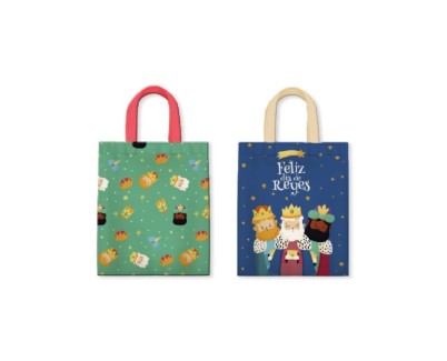 Bismark Bolsa Canvas Carton Reyes Magos - Medidas 38x41cm - 2 Diseños