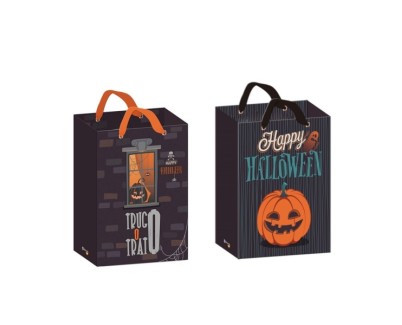 Bismark Bolsa de Papel Halloween - Asas de Lazo - 2 Diseños Aleatorios