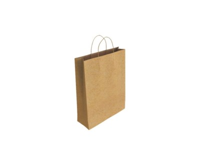 Bismark Bolsa de Papel Kraft - Medidas 32x10x24cm - Color Marron