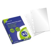 Bismark Caja de 100 Fundas Multitaladro 0.07mm - Formato A5 - Acabado Rugoso
