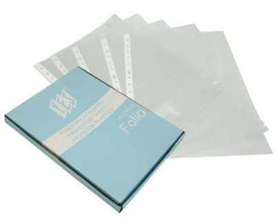 Bismark Caja de 100 Fundas Multitaladro 70 Micras Folio - Polipropileno Rugoso