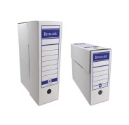 Bismark Caja de Archivo Definitivo Tamaño Folio 10x36.5x25.5cm - Carton Corrugado - Doble Ollado - Color Blanco