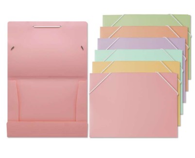 Bismark Carpeta con Solapas A5 - Polipropileno - Cierre de Gomas - Colores Pastel Surtidos