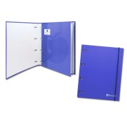 Bismark Carpeta de 4 Anillas con 80 Hojas Cuadricula 4x4 - Formato A4 - Fabricada en Carton - Color Azul