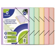 Bismark Carpeta de Gomas A4 Kanguro con Solapas - Colores Pastel Surtidos