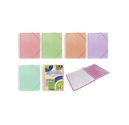 Bismark Carpeta Espiral 20 Fundas Transparentes - Polipropileno - Tamaño A4 - Espiral Plastica Indeformable - Apertura 360 Grados - Gomas de Cierre - Colores Pastel