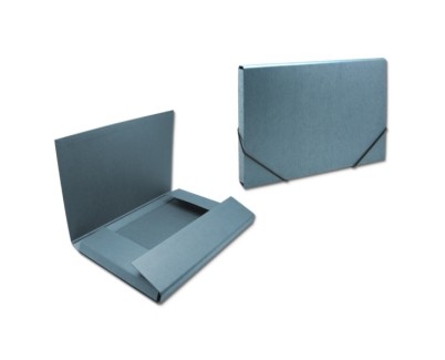 Bismark Carpeta para Proyectos - Medidas 350x230x30mm - Fabricada en Carton - Cierre con Gomas - Color Azul