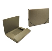 Bismark Carpeta para Proyectos - Medidas 350x230x30mm - Fabricada en Carton - Cierre con Gomas - Color Marron