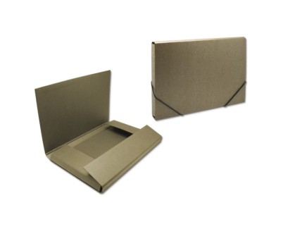 Bismark Carpeta para Proyectos - Medidas 350x230x30mm - Fabricada en Carton - Cierre con Gomas - Color Marron