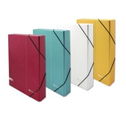 Bismark Carpeta para Proyectos - Medidas 350x230x30mm - Fabricada en Carton - Cierre con Gomas - Colores Surtidos