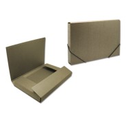 Bismark Carpeta para Proyectos - Medidas 350x230x50mm - Fabricada en Carton - Cierre con Gomas - Color Marron