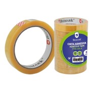 Bismark Cinta Adhesiva Transparente 19mm x 66m - Fabricada en Polipropileno - Transparente