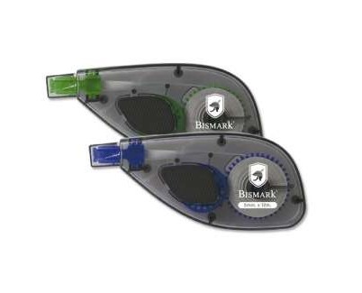 Bismark Cinta Correctora 5mm x 12m - Aplicacion Lateral - Cuerpo Transparente - Forma Ergonomica