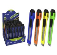 Bismark Cutter Pequeño con Cuchilla de Acero - Sistema de Bloqueo - Retractable e Intercambiable - Colores Surtidos