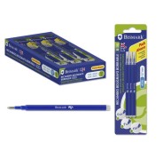 Bismark Fix Pack de 3 Recambios para Boligrafo Borrable - Punta Fina 0.7mm - Color Azul