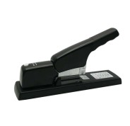 Bismark Grapadora de Gruesos 13mm - Funcion de Grapado en Plano - Evita Abultamiento en Esquinas - Capacidad para Gran Numero de Hojas - Color Negro