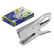 Bismark Grapadora de Tenaza Cromada - Capacidad de Grapado 40 Hojas - Diseño Ergonomico - Alta Durabilidad - Color Plata