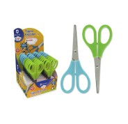 Bismark Kids Tijera Escolar 13cm - Mangos en Plastico - Punta Roma - Colores Azul y Verde