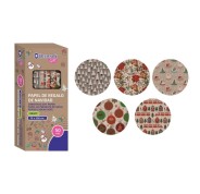 Bismark Kraft Navidad Rollo de Papel Kraft Regalo - Medidas 70cmx200cm - 5 Diseños Diferentes