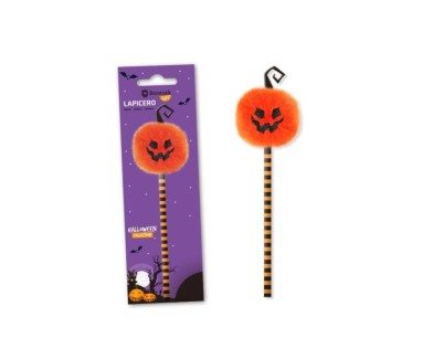 Bismark Lapiz Dise&ntilde;o Calabaza - Pompon Suave con Forma de Calabaza