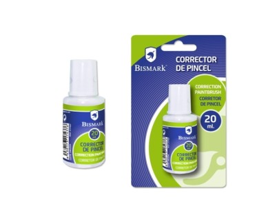 Bismark Liquido Corrector 20ml - Secado Rapido - Aplicador de Pincel