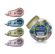 Bismark Metallic Cinta Correctora 5mmx6m - Perfecta Adherencia al Papel - Cuerpo de Colores Efecto Metalizado Surtidos