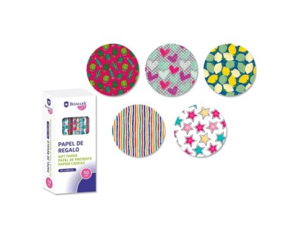 Bismark Moments Rollo de Papel Regalo - Medidas 70cmx200cm - 5 Dise&ntilde;os Diferentes