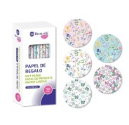 Bismark Naturaleza Rollo de Papel Regalo - Medidas 70cmx200cm - 5 Diseños Diferentes - 10 Rollos por Diseño