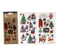 Bismark Pack con 1 Hoja de Pegatinas Navideñas - 2 Diseños Aleatorios