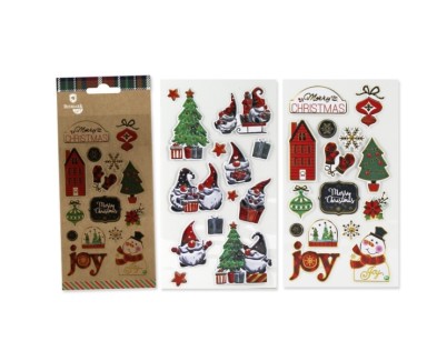 Bismark Pack con 1 Hoja de Pegatinas Navide&ntilde;as - 2 Dise&ntilde;os Aleatorios