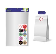 Bismark Pack de 10 Sobres Papel Kraft 50grs con 10 Pegatinas para Cierre - Medidas 30x47x8cm - Ideal para Regalos - Color Blanco