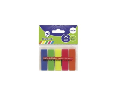 Bismark Pack de 125 Indices Adhesivos 45mm x 12mm - Colores Neon Surtidos