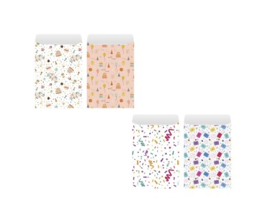 Bismark Pack de 2 Sobres Papel Kraft - Medidas 25x40cm - Ideal para Regalos - 4 Diseños Aleatorios