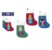 Bismark Pack de 3 Calcetines Decorativos Reyes Magos - Con Cinta para Colgar