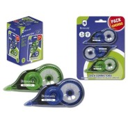 Bismark Pack de 3 Cintas Correctoras 5mm x 12m - Cuerpo Transparente - Forma Ergonomica