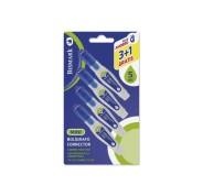 Bismark Pack de 4 Mini Boligrafos Correctores 5ml - Punta Metalica - Alta Precision