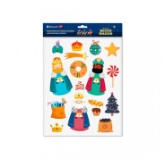 Bismark Pack de Pegatinas de Pared Navideñas - Incluyen los 3 Reyes Magos - Diseños Surtidos