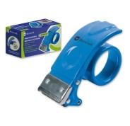 Bismark Precintadora Metalica de Mano para Rollos de hasta 50mm de Ancho - Cuchilla de Acero - Color Azul