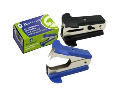 Bismark Quitagrapas Tipo Pinza - Cuerpo Metalico con Empu&ntilde;adura de Plastico - Cierre de Seguridad
