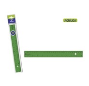 Bismark Regla Acrilica 30cm - Alta Calidad - Funda con Cierre - Color Verde
