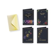 Bismark Tarjeta de Felicitacion Navideña Foil Green con Sobre - 4 Diseños Diferentes