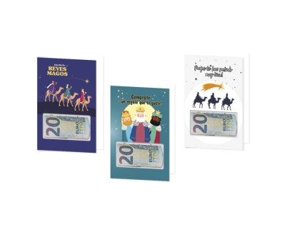 Bismark Tarjeta Navide&ntilde;a para Regalar Dinero - 3 Dise&ntilde;os Diferentes Aleatorios