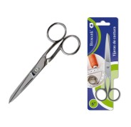 Bismark Tijera de Costura  Acero Inoxidable 15.2cm - Fijacion por Tornillo - Presion Constante Entre Hojas - Presentacion en Blister - Color Plata
