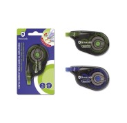 Bismark Twister Cinta Correctora 5mmx12m - Cabezal Giratorio - Perfecta Adherencia al Papel - Presentacion en Blister Individual - Colores Surtidos