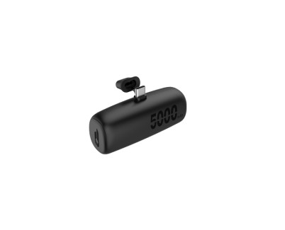 Blackbyte by Pedro Buerbaum Bateria Lipo Externa/Powerbank de 5000mAh - 10W - Entrada y Salida USB-C - Soporte Integrado - Tacto Engomado - Color Negro