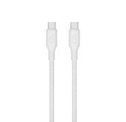 Blackbyte by Pedro Buerbaum Cable USB-C Macho a USB-C Macho de Silicona - Hasta 100W - 1 metro - 480Mbps - Compatible con Carga Rapida - Diametro 3mm - Color Blanco
