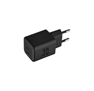Blackbyte by Pedro Buerbaum Cargador GaN Doble - 1xUSB-C PD 30W - 1xUSB-A 18W - Carga Rapida PPS - Color Negro