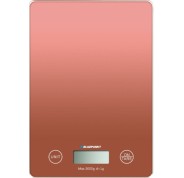 Blaupunkt Bascula de Cocina Digital 5kg con Plataforma de Cristal - Pantalla LCD - Funcion Tara - Alta Precision 1g - Autoapagado y Indicadores de Sobrecarga/Bateria Baja - Color Naranja